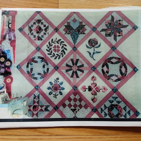 Vintage Quilt Sewing Pattern and Templates AS IS - Picture 4 of 11